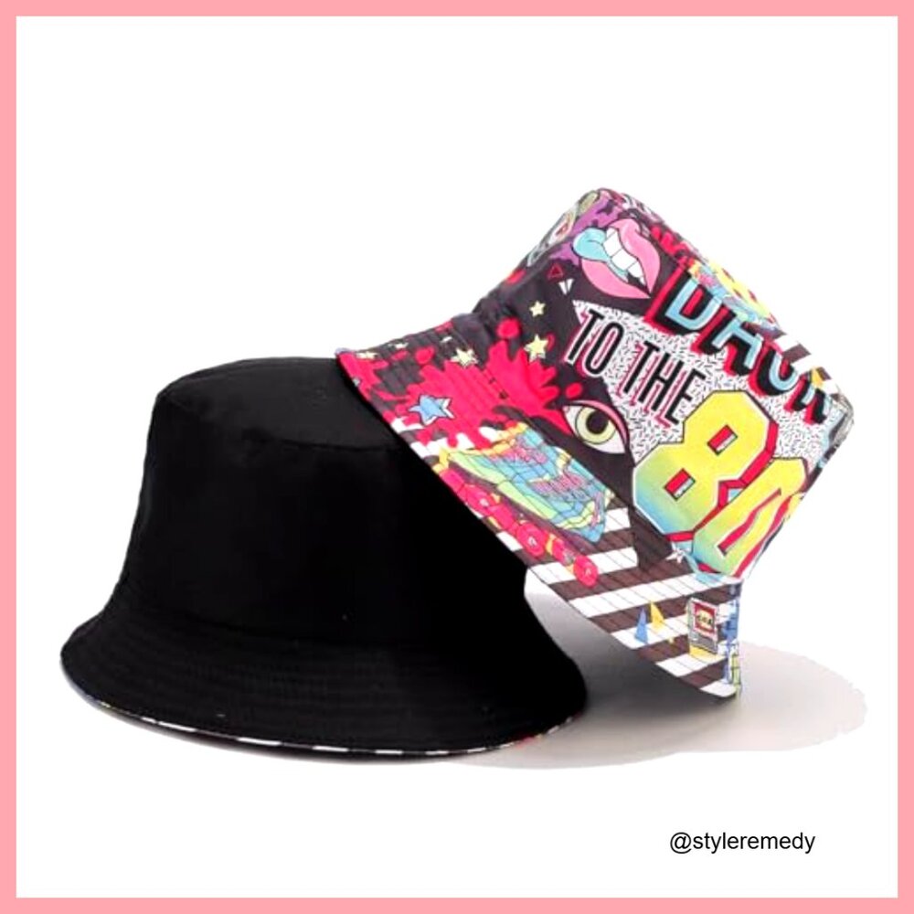 Reversible Bucket Hat, Polyester/Cotton, Packable… - image 5